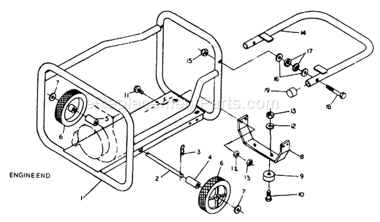 Page D Diagram and Parts List for 8750-2  Briggs and Stratton Generator